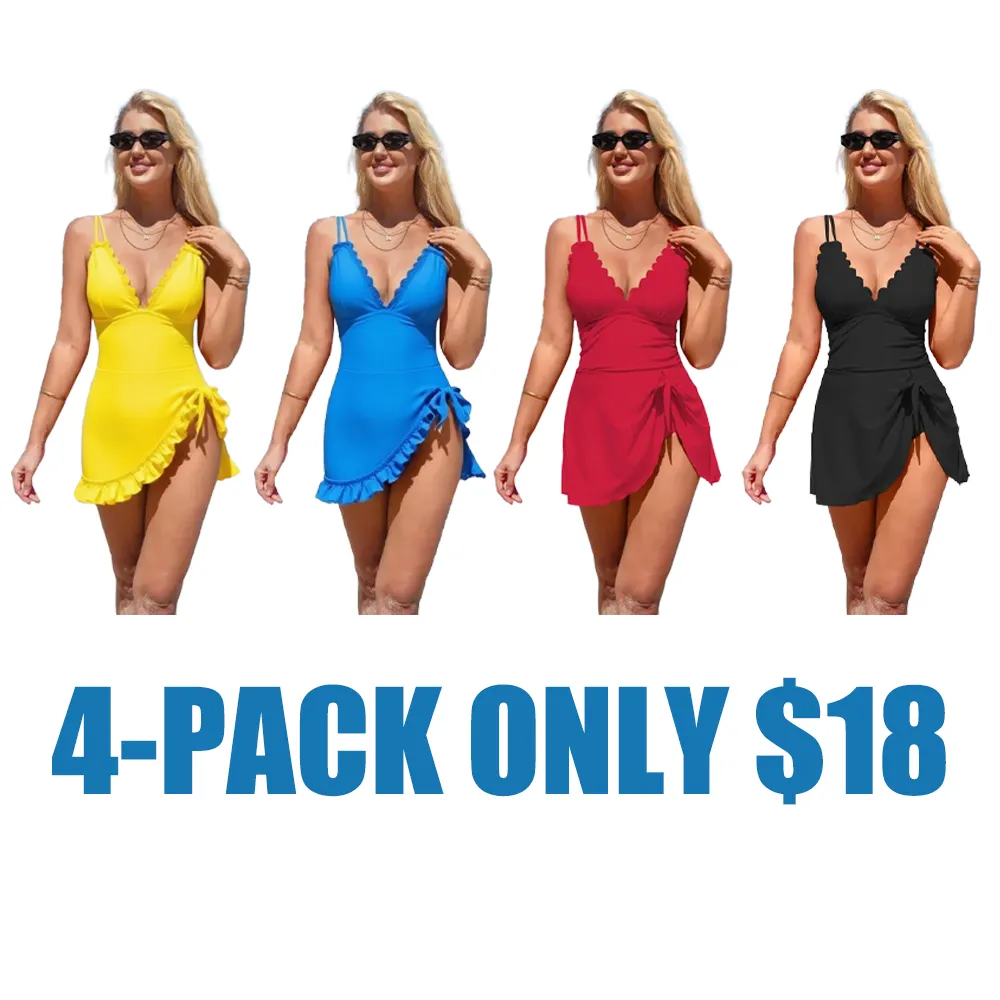 Women's one-piece swimming suit and skirt