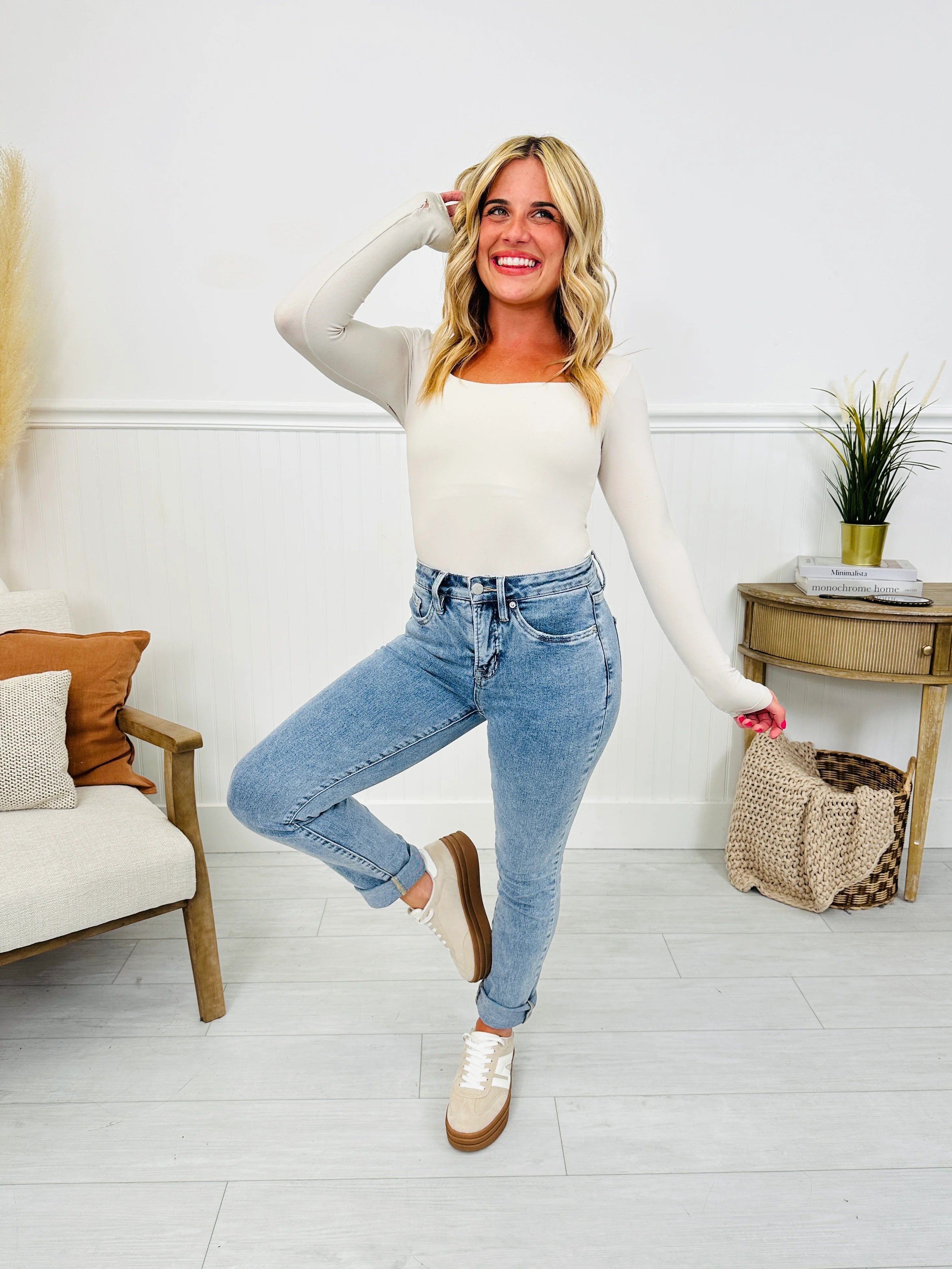 Can't Forget You Tummy Control Straight Jeans