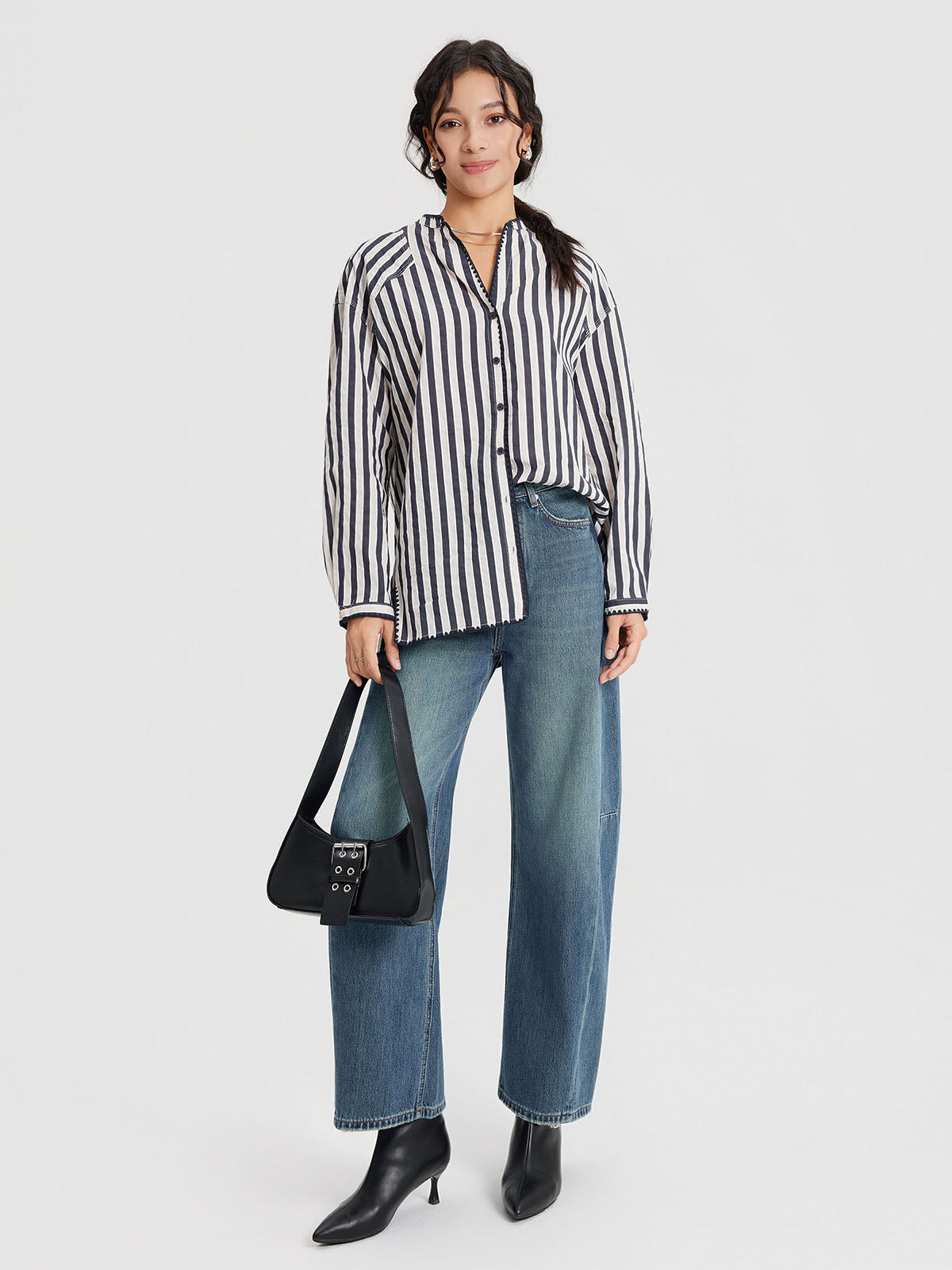 ASOBIO Striped Relaxed Shirt