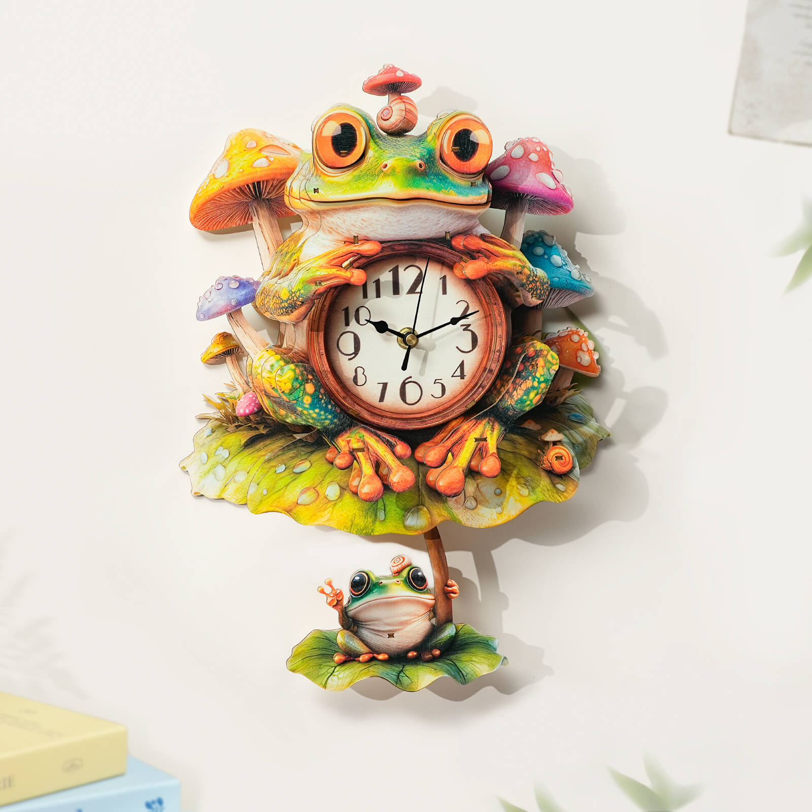 Frogâ€“ DIY Wooden Clock, 3D Puzzle Craft Kit