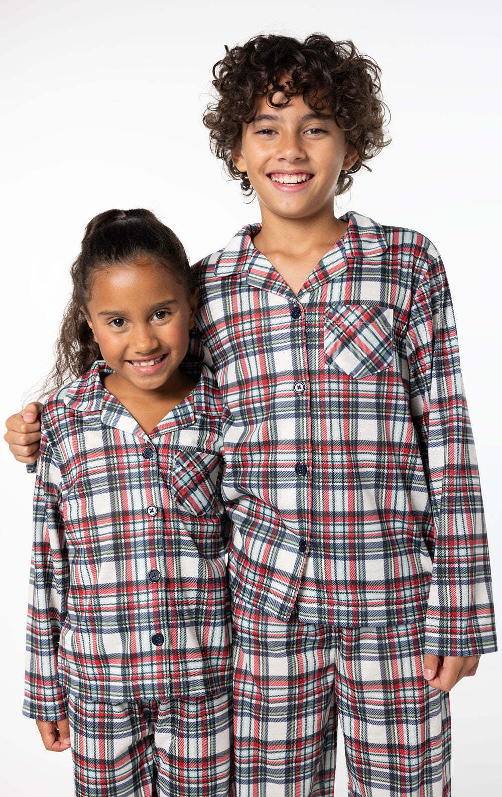 Hibernation Plaid Matching Family Pajamas
