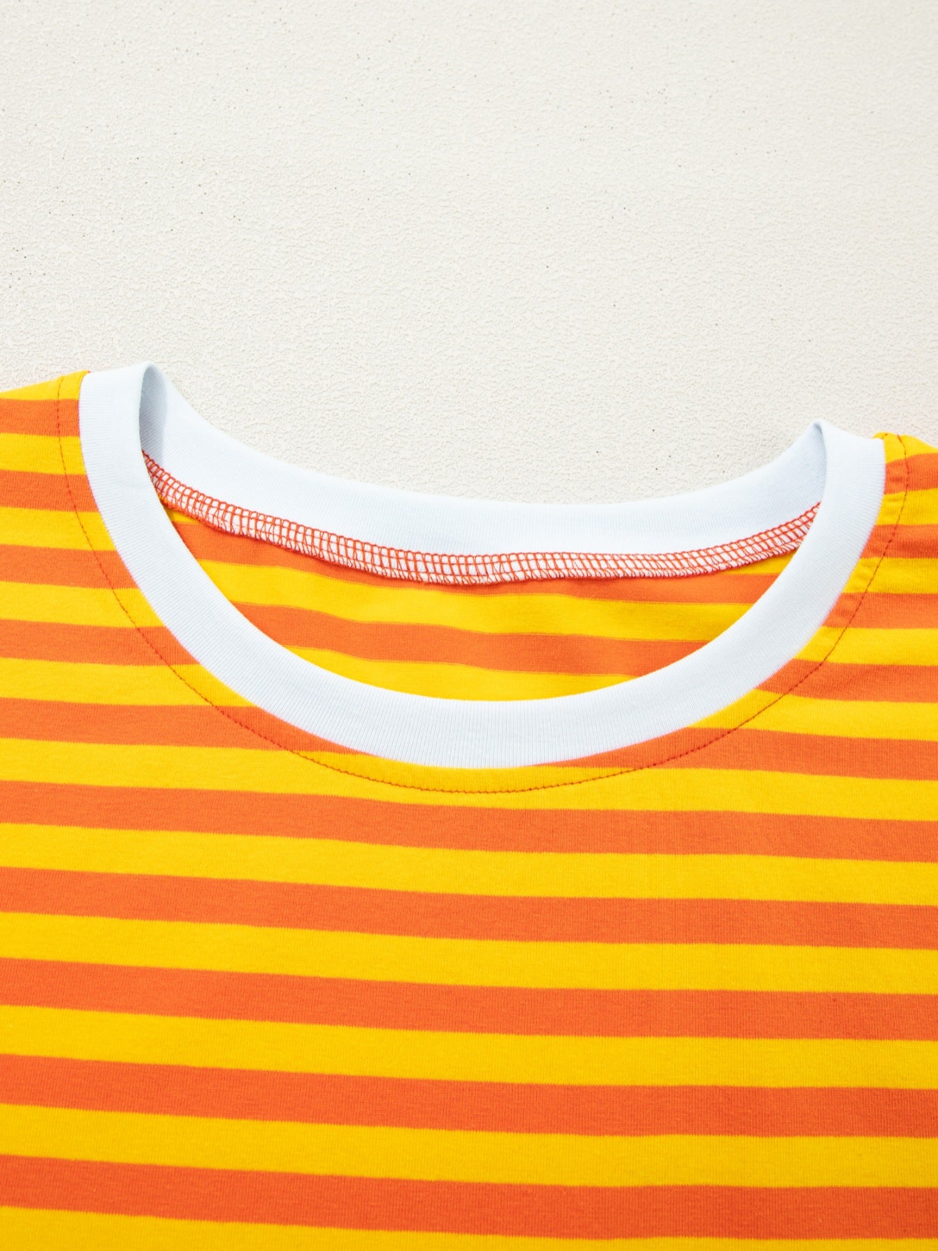 Striped Round Neck Casual T-Shirt