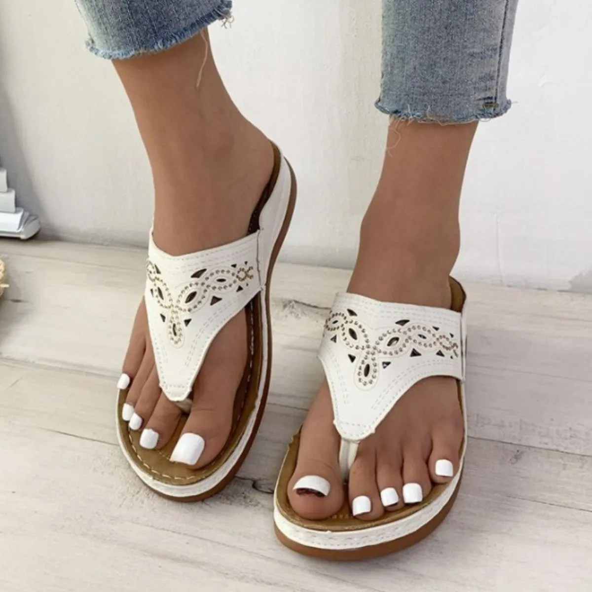 Toe Post Platform Sandals (multiple color options)