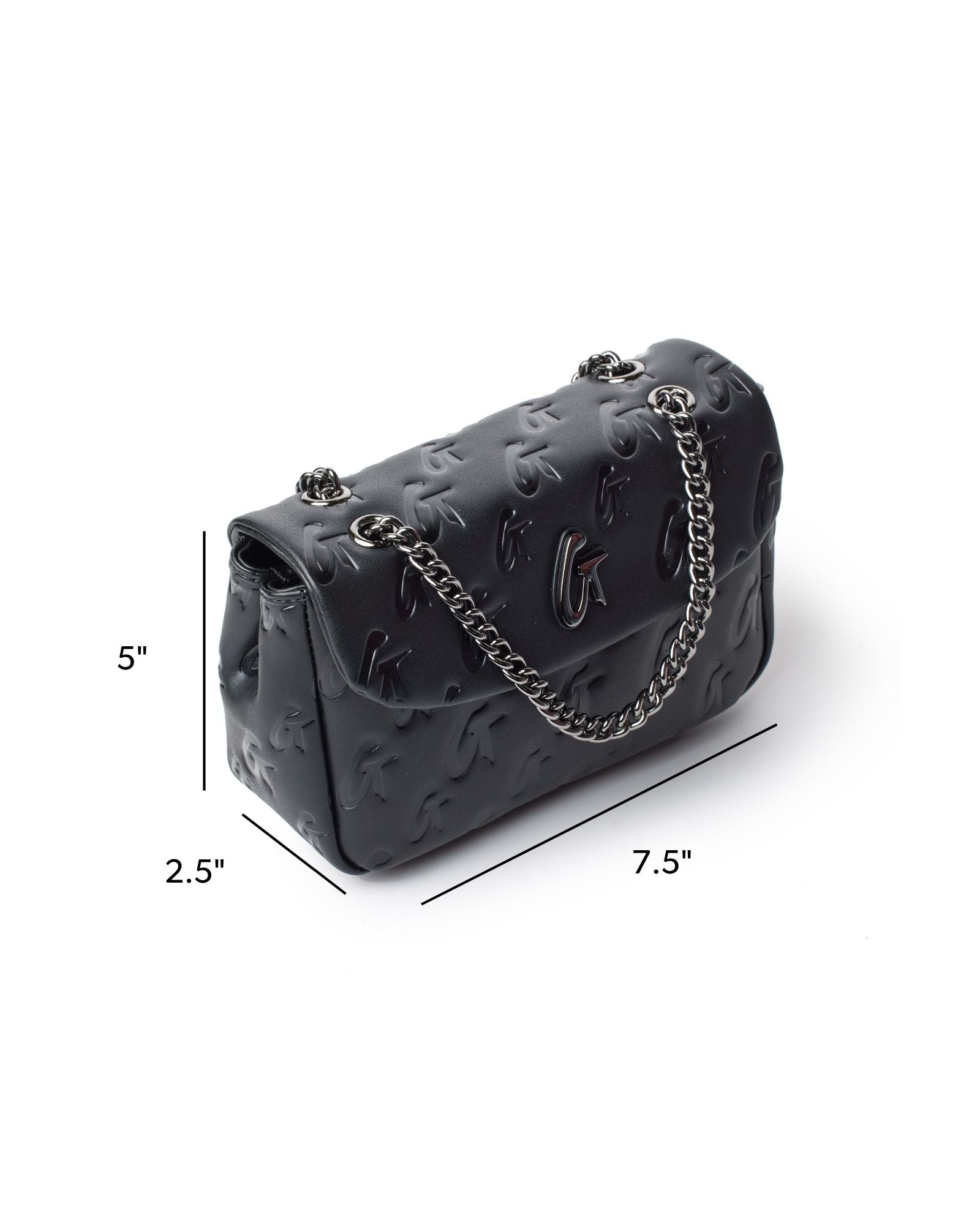 MINI MONOGRAM FLAP BAG - BLACK