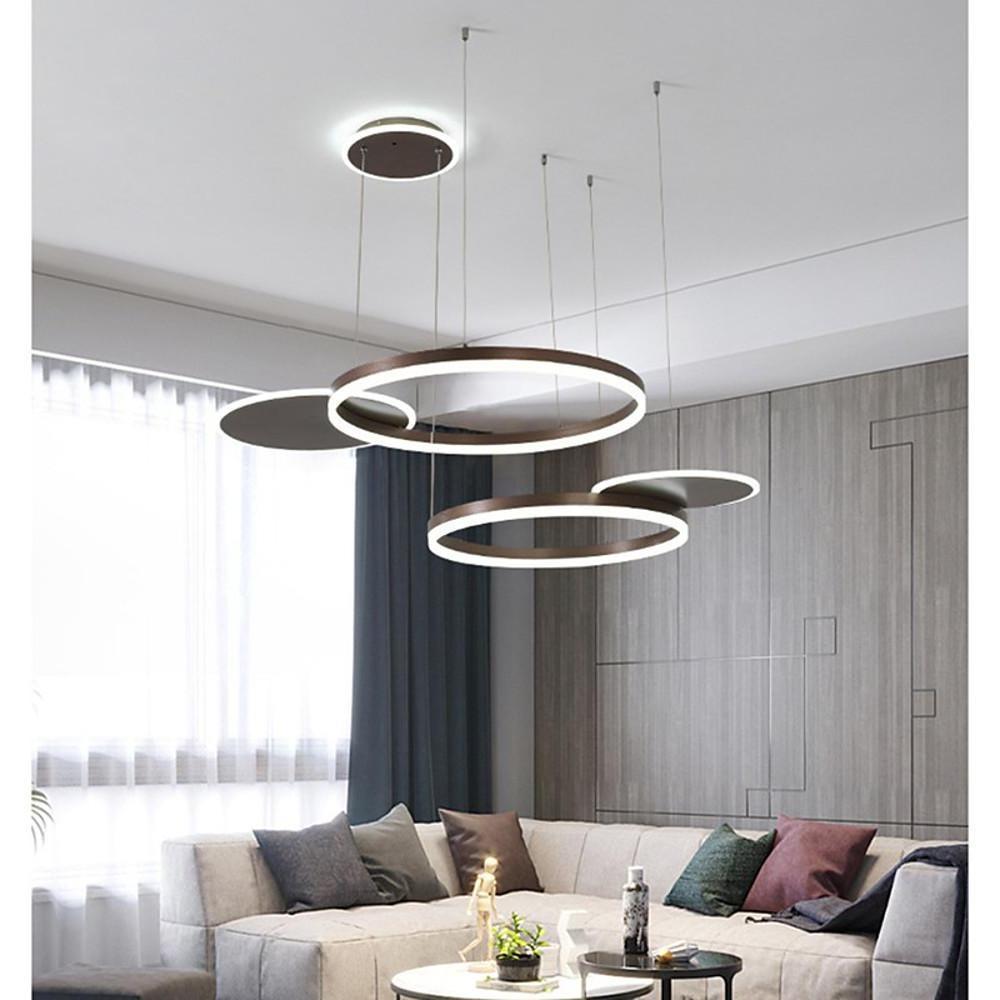 Circles Ring Dimmable LED Modern Chandelier Pendant Light Island Lights