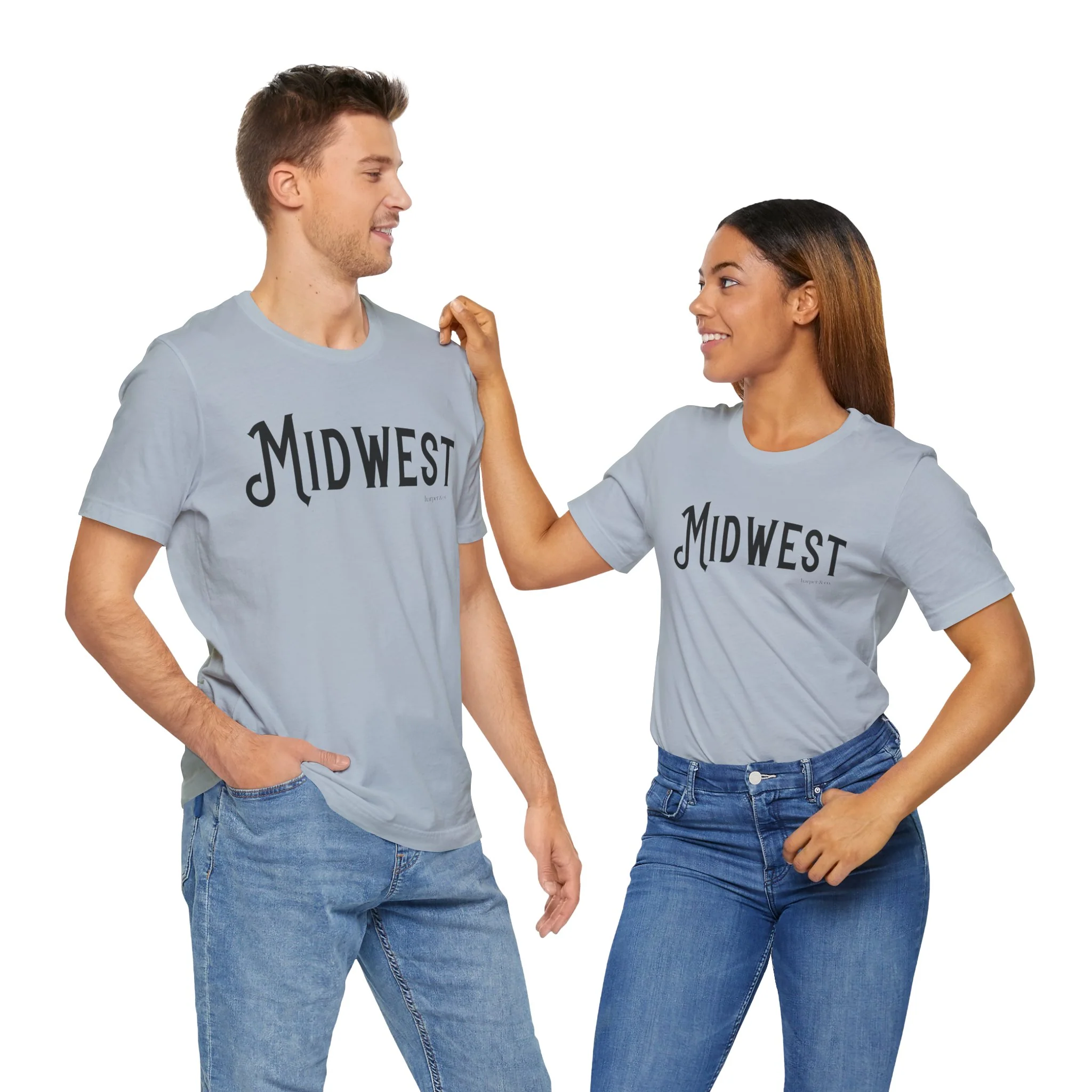 Midwest Unisex Jersey Tee - Casual Soft Cotton Short Sleeve Shirt