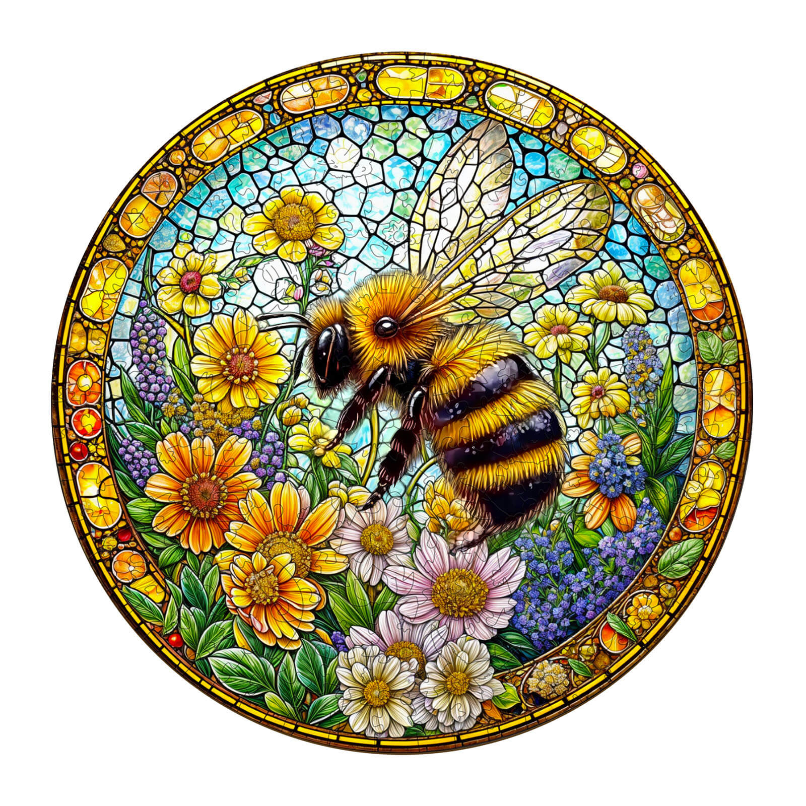 Bee spring Wooden Jigsaw Puzzle