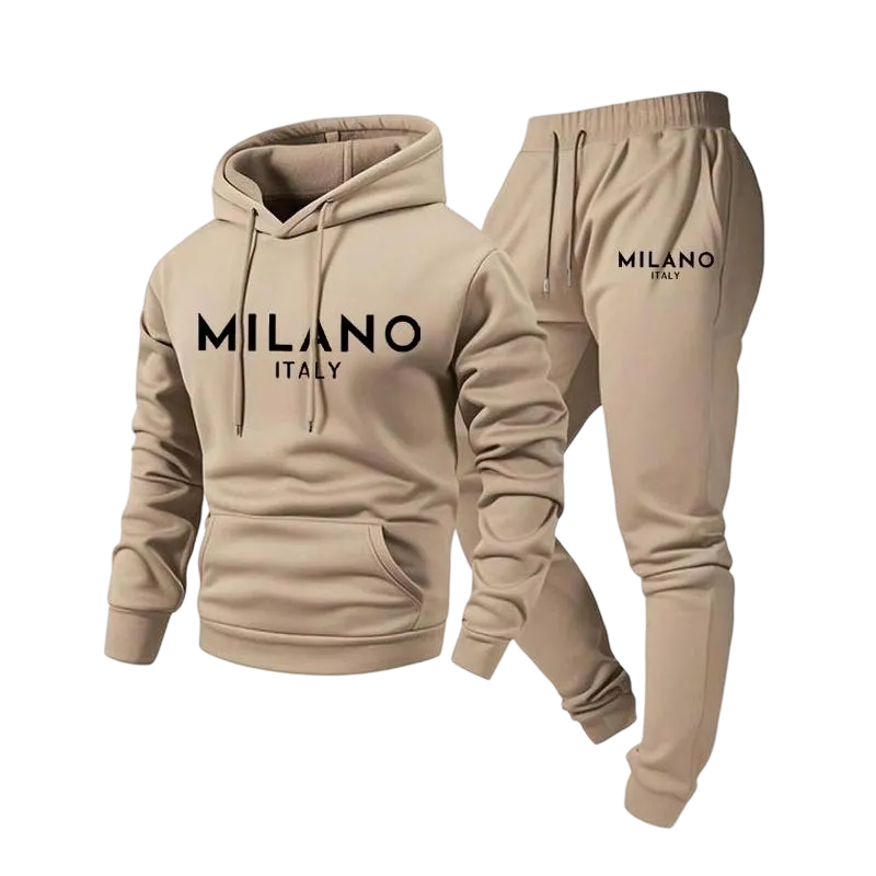 Men's Milano Printed Hoodie and Drawstring Sweatpants Set