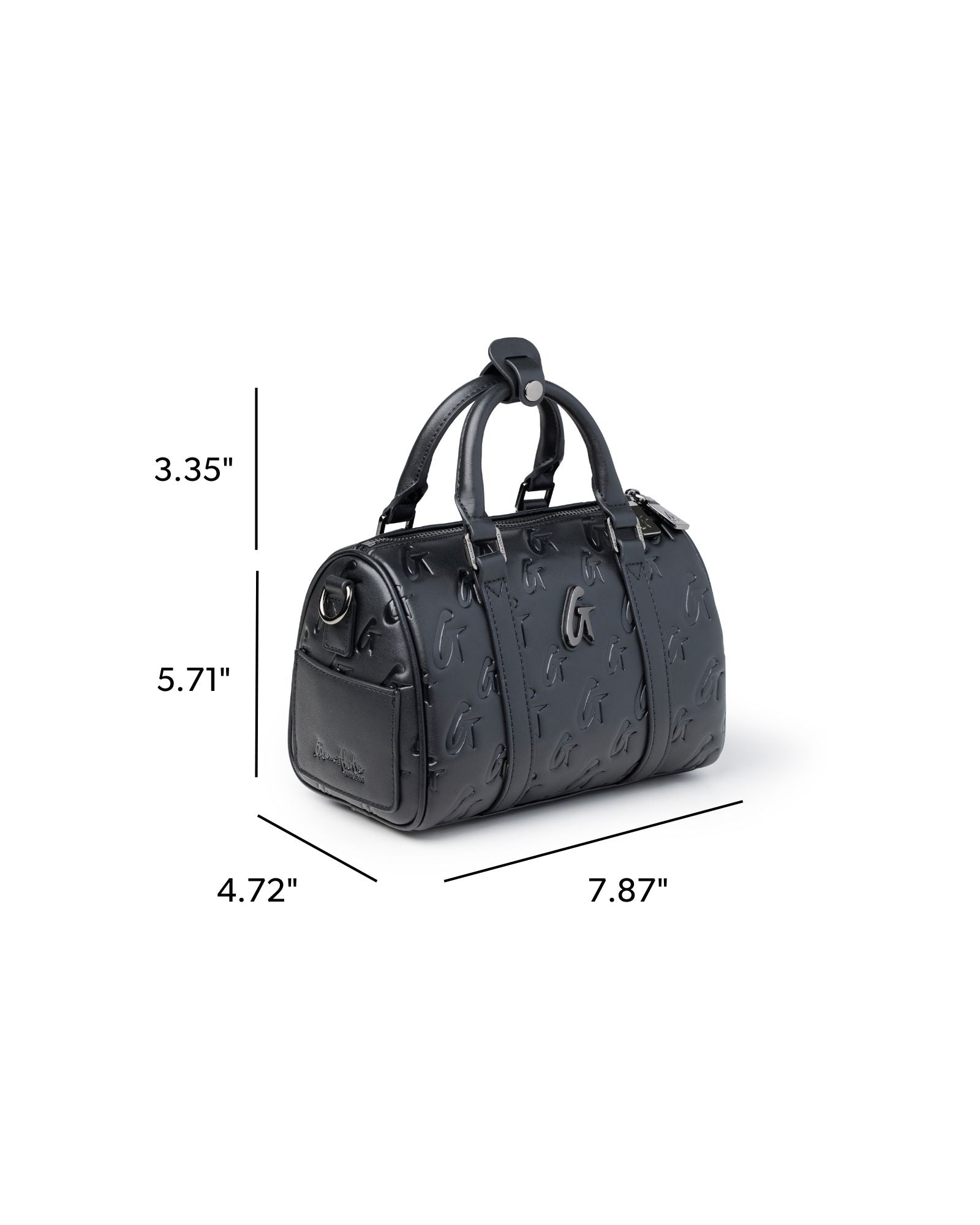 MINI MONOGRAM GAL BOSTON BAG - BLACK
