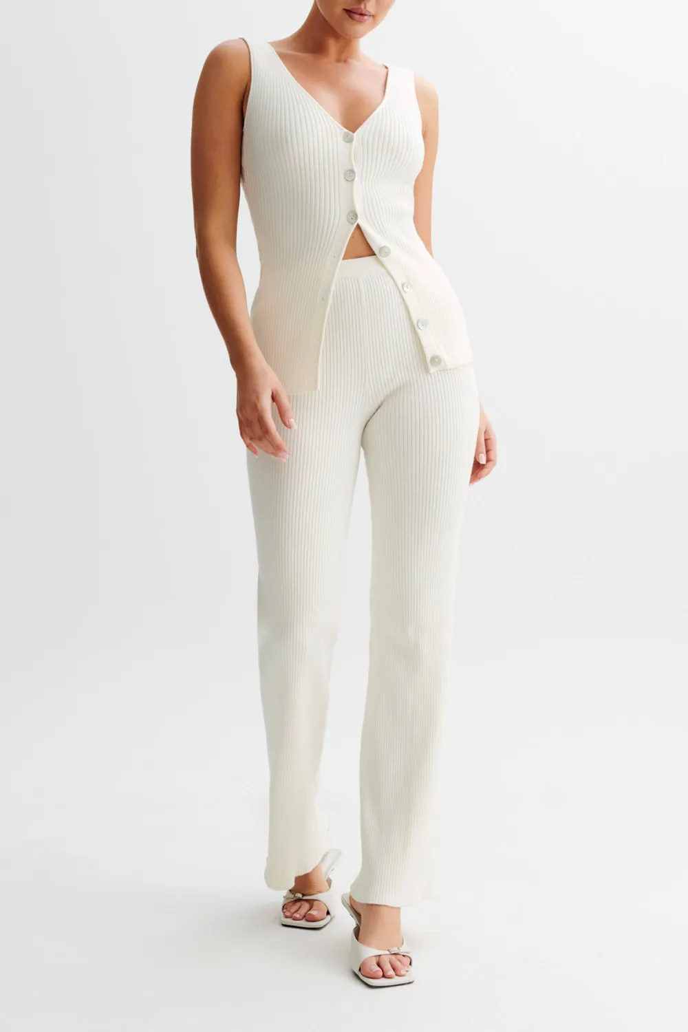 Slight Stretch Knit Trousers