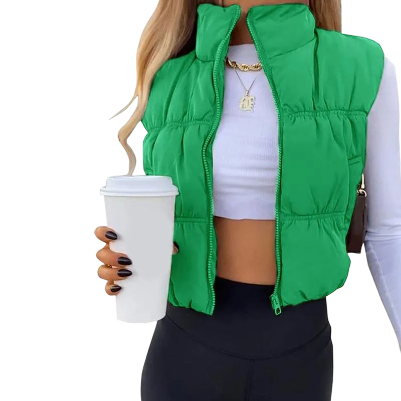 Sleeveless padded puffer vest