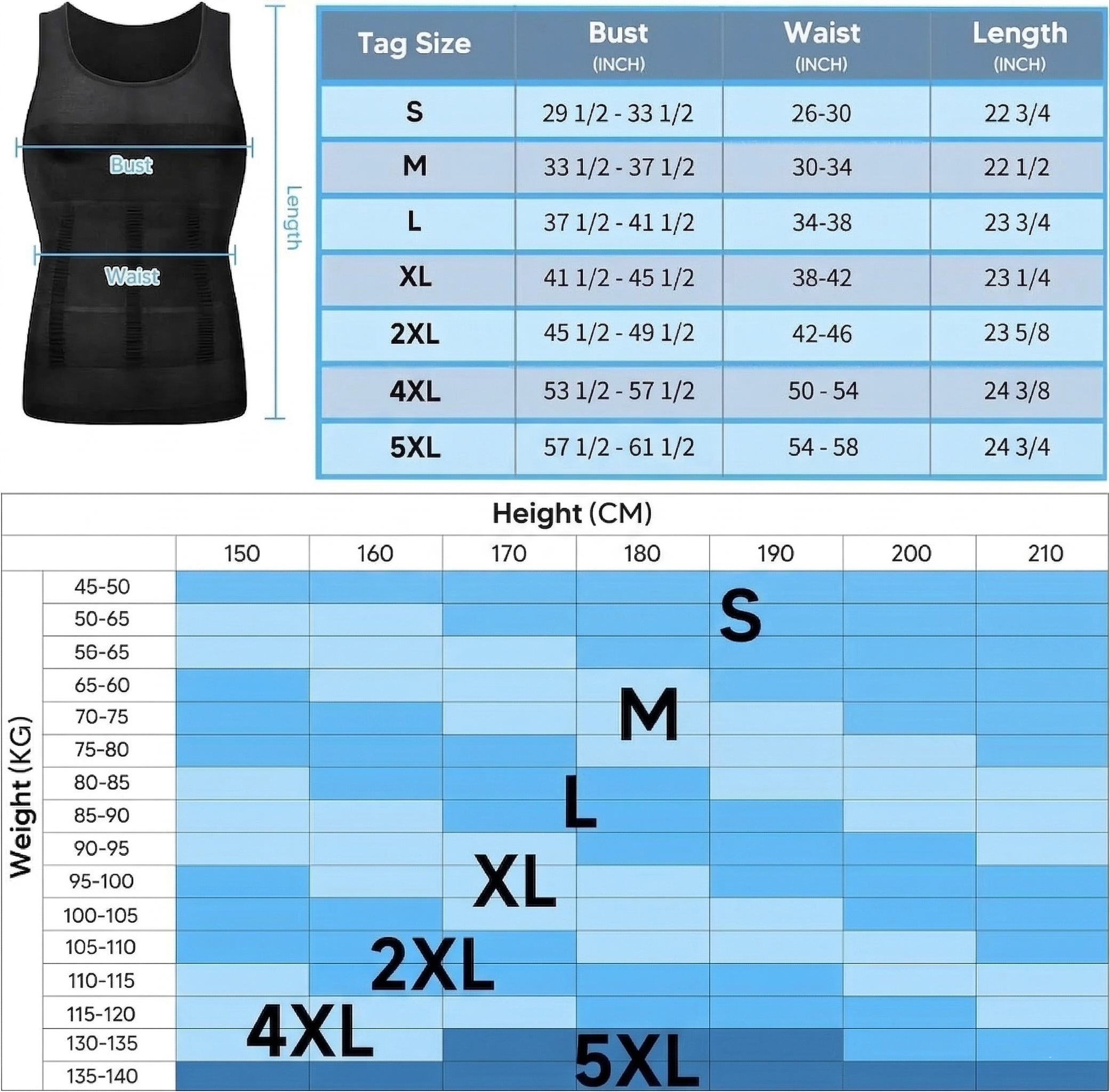 Men Compression Shirt Body Shapewear Base Layer Tummy Shaper Vest Tank Top