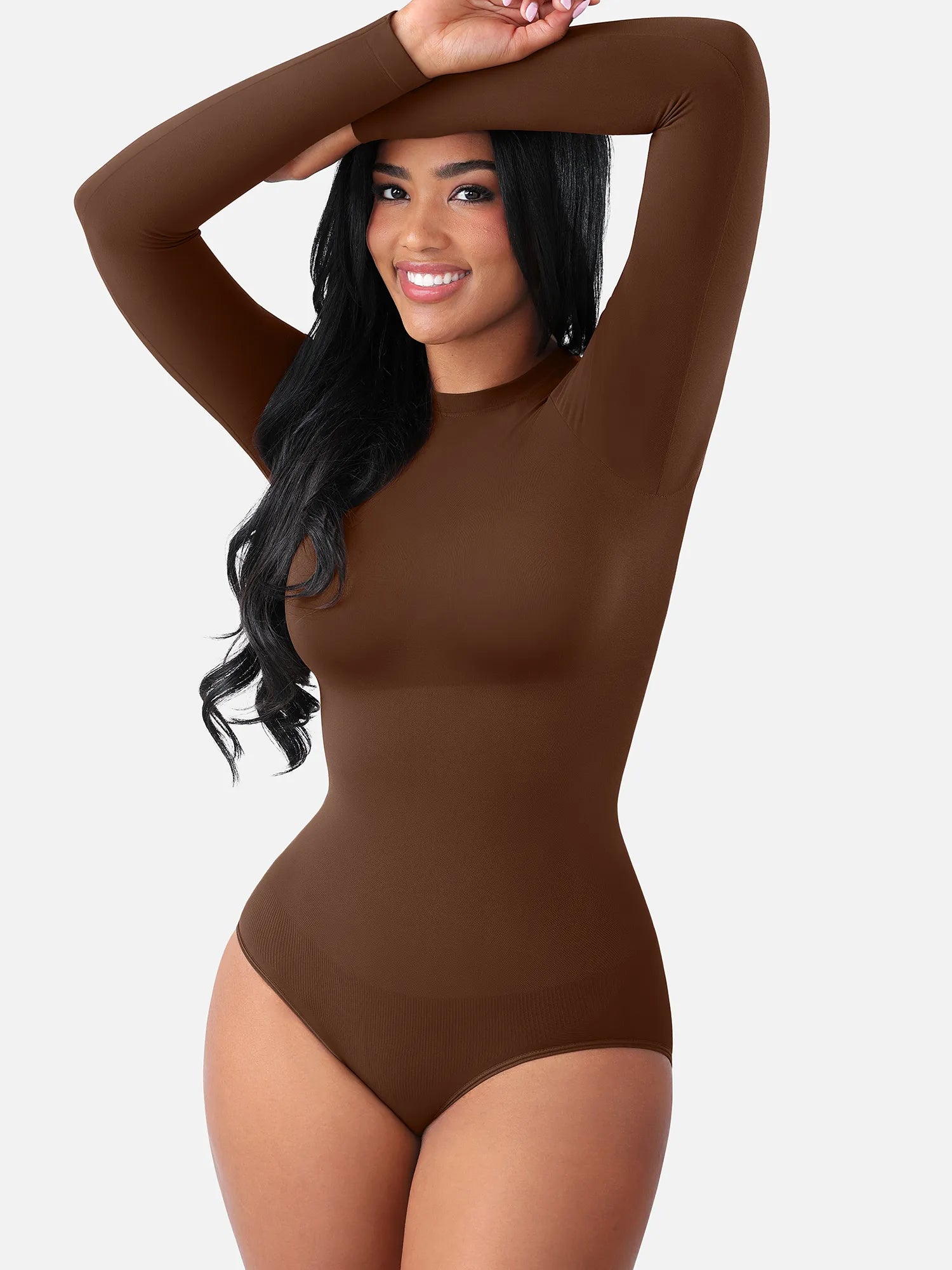 Feelingirl Seamless Ultra-Soft Crew Neck Bodysuit