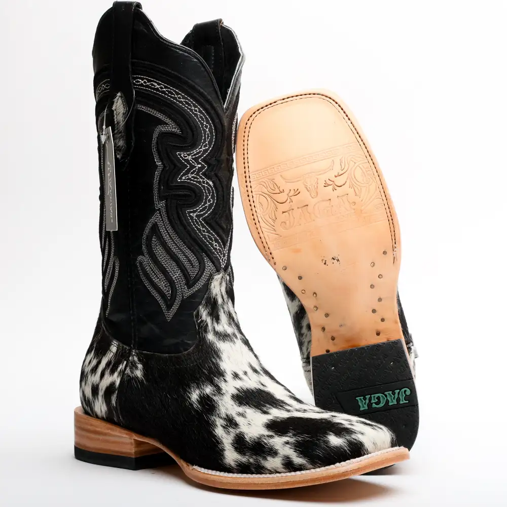 Genuine Cowhide Boots - Square Toe