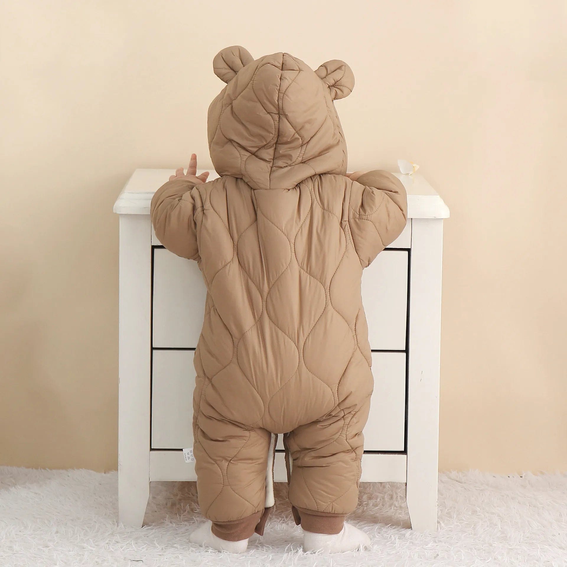 Winter Hooded Baby Romper