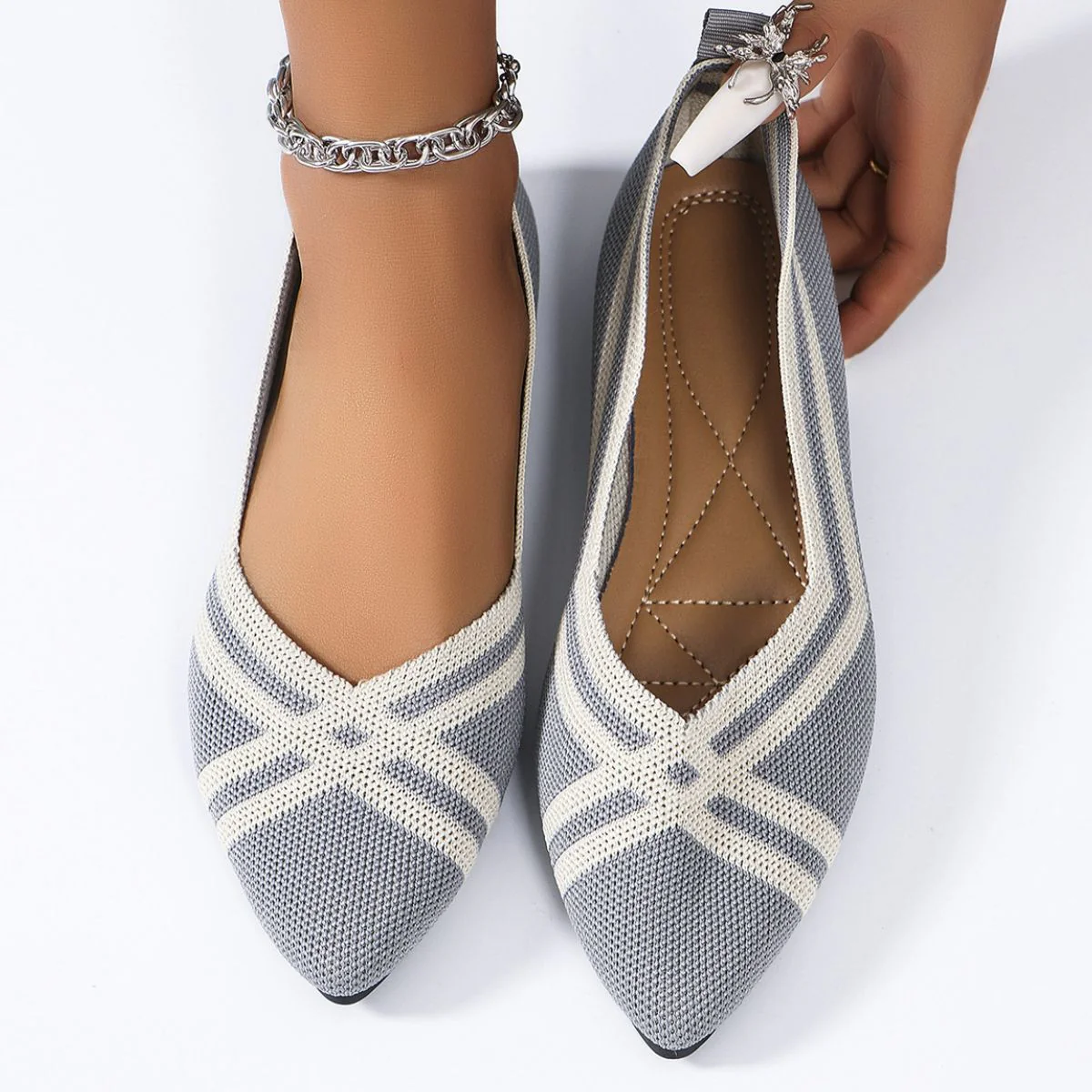 Point Toe Flats Slip-Ons (multiple color options)