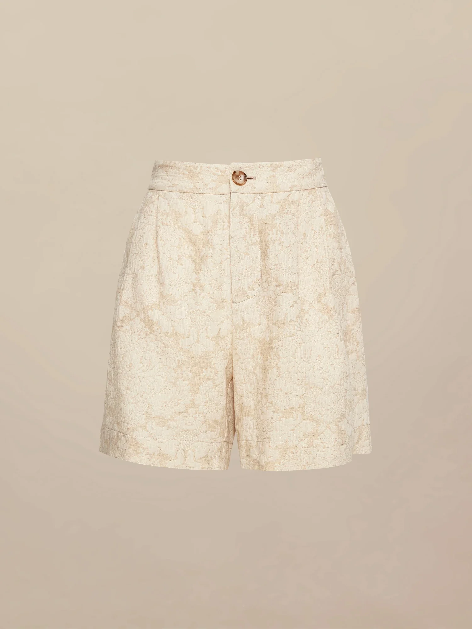 Cotton & Linen Jacquard Shorts
