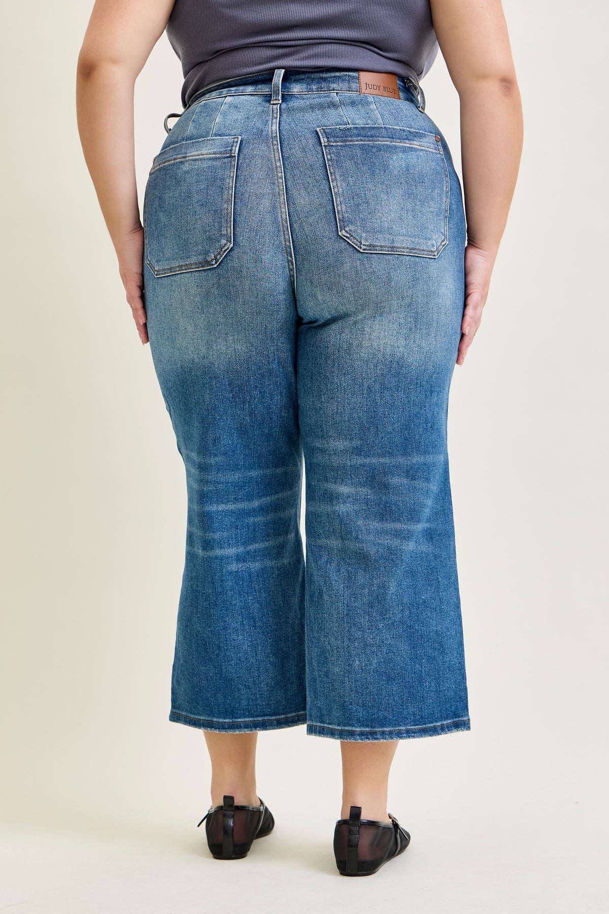 Georgia High Rise Utility Pockets Cropped Wide Leg - PLUS