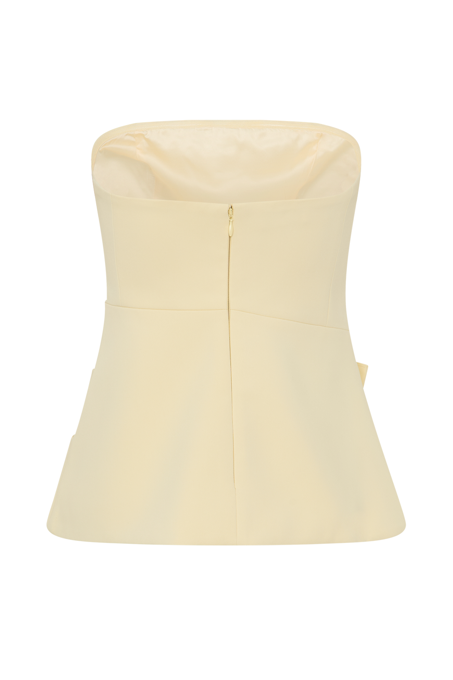 Cream Strapless Suiting Top