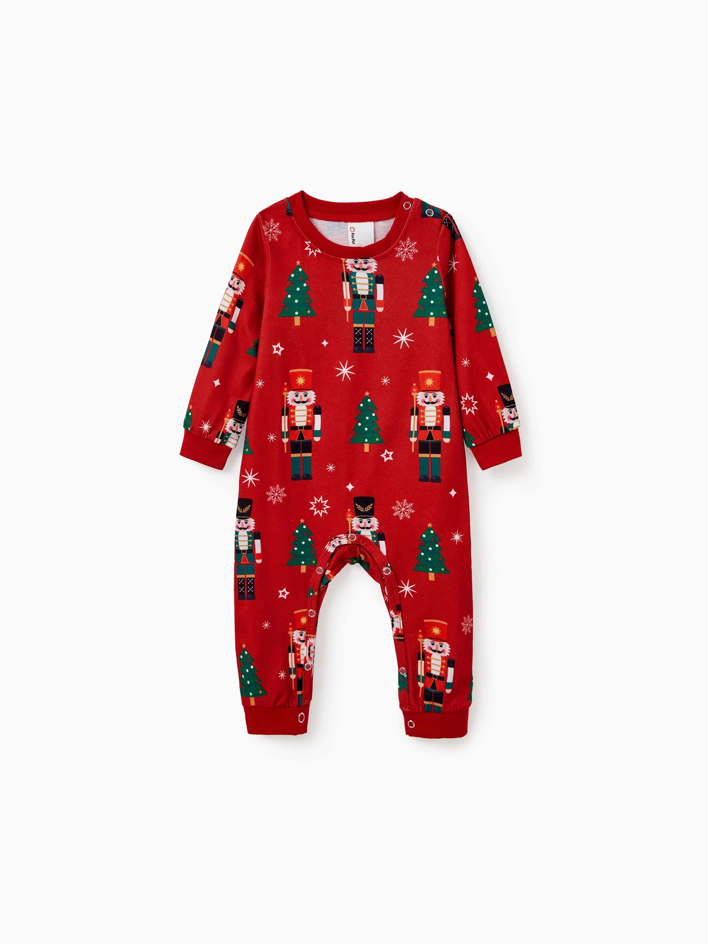 Christmas Matching Family Pajamas Set Nutcracker Print PJS with Christmas Socks Red