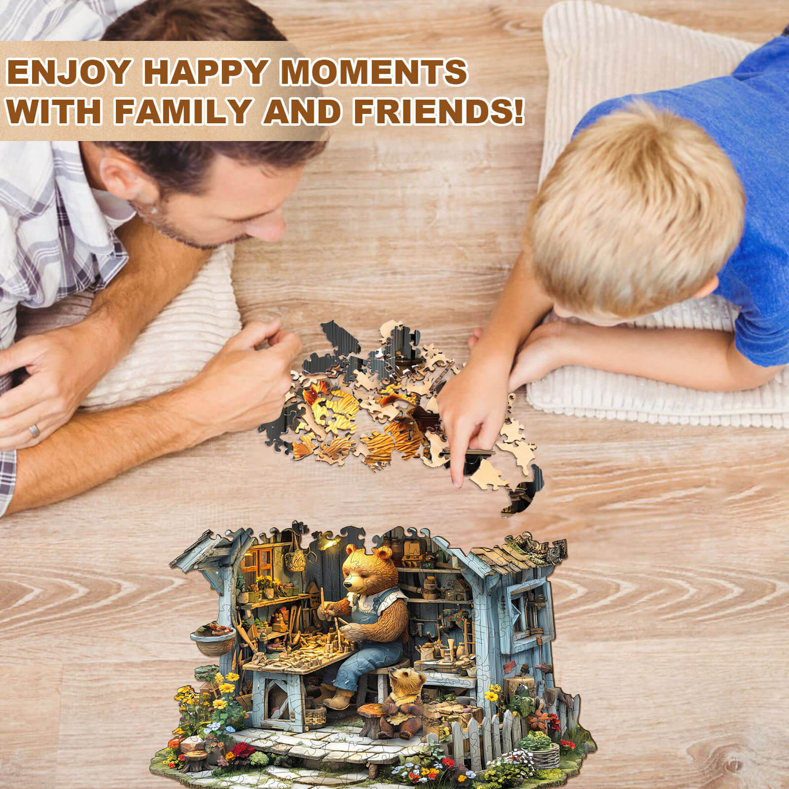 Bear Repair House Wooden Jigsaw Puzzle