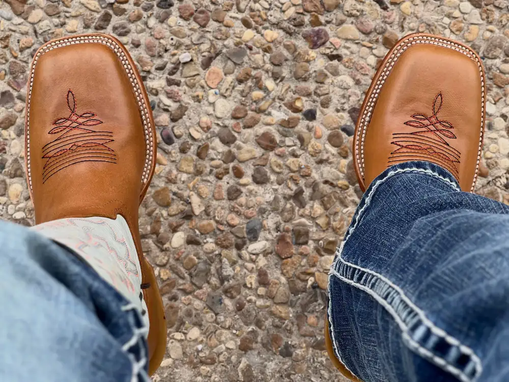 Men’s Honey Leather Boots With White Shaft