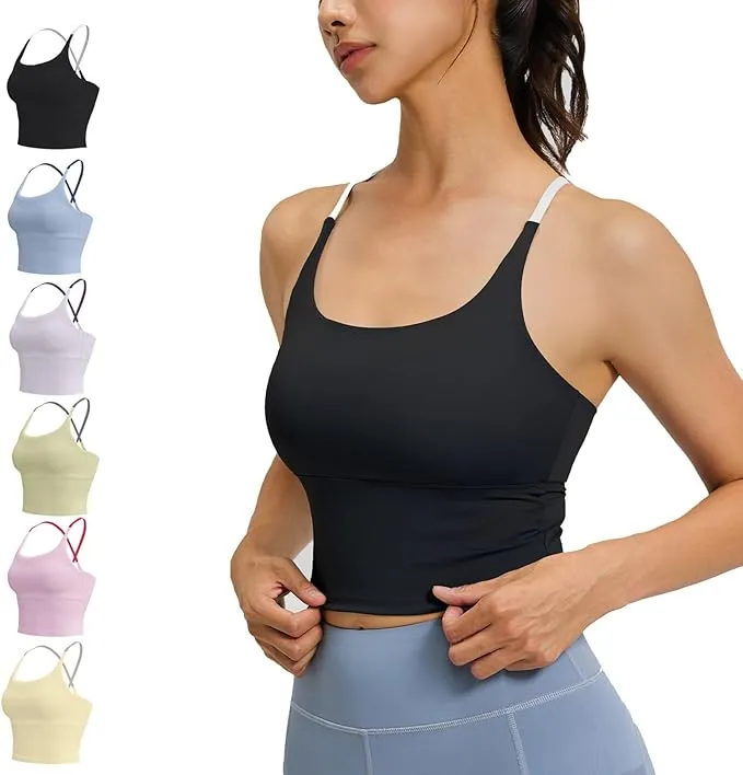 Women’s Criss Cross Support Sports Bra Crop Top