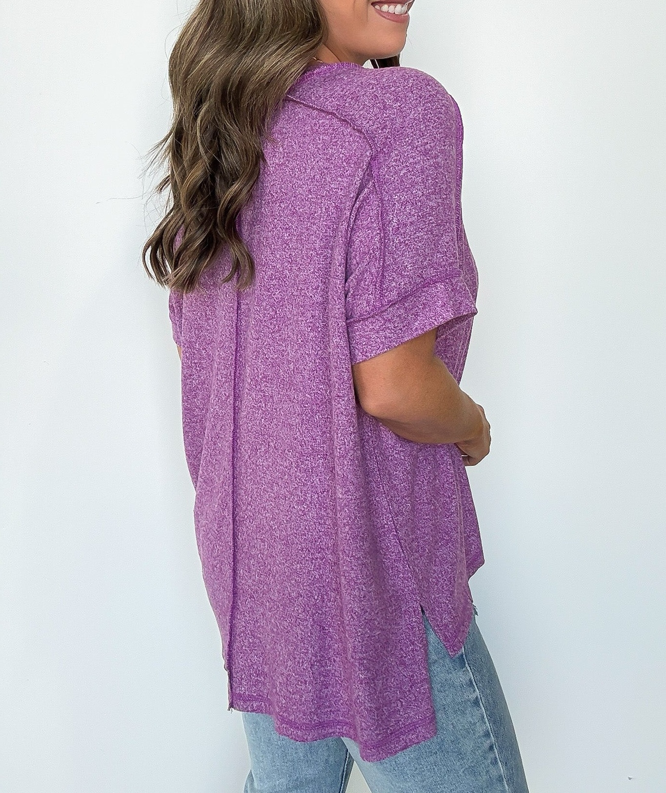 Sunday Muse Melange High Low Tee