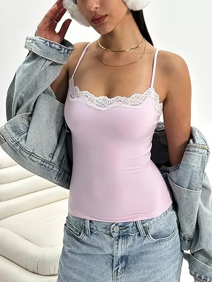 Padded Lace Cami Top