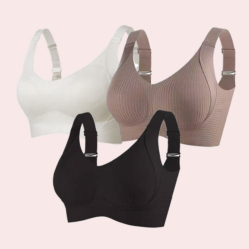 🎁Women's Ribbed Push Up Adjustable Wireless Bra✨🎁Buy 1 Get 9 Packs🔥