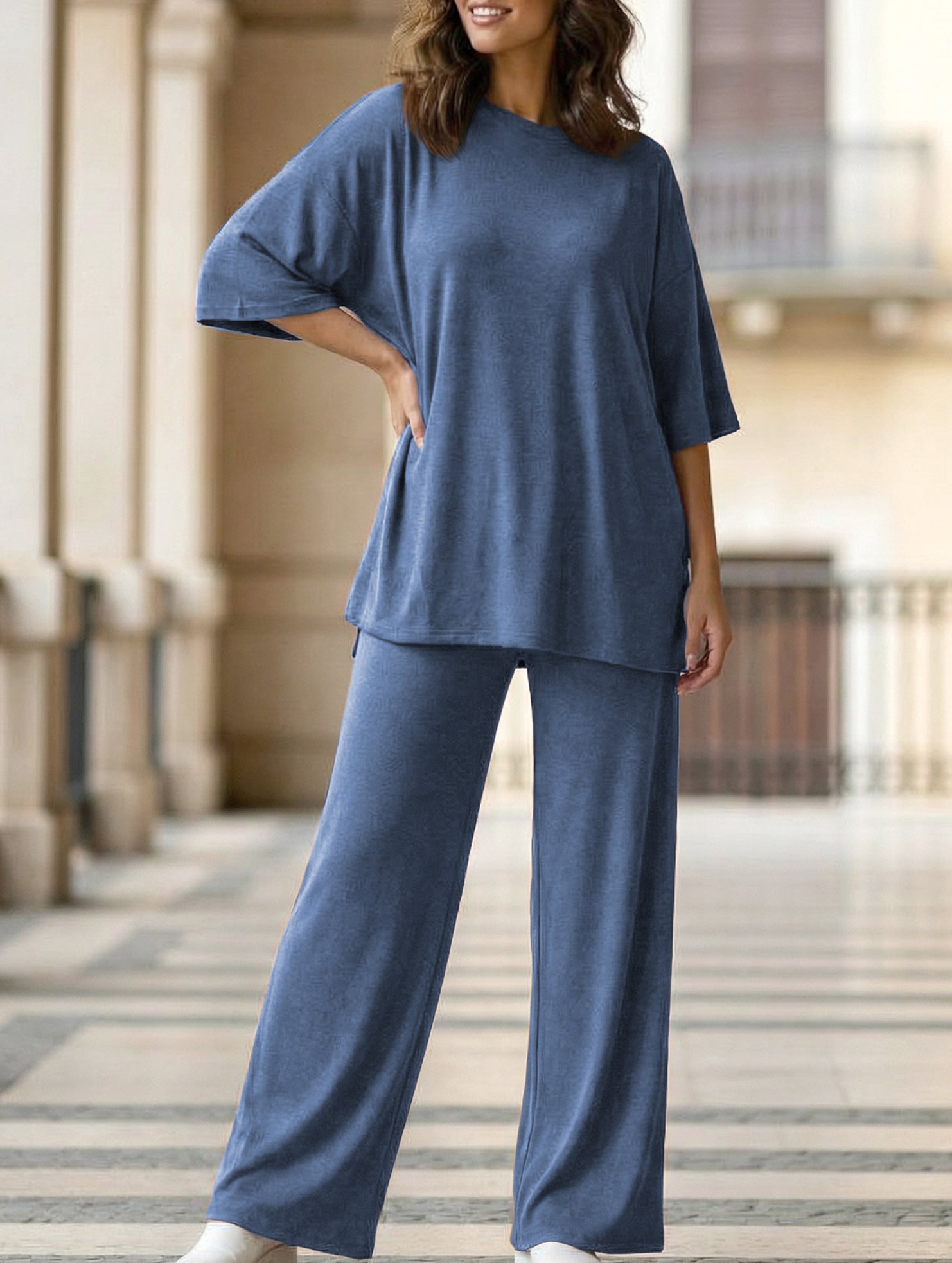 Loose Fit Casual Two Piece Set_CWSTB01013