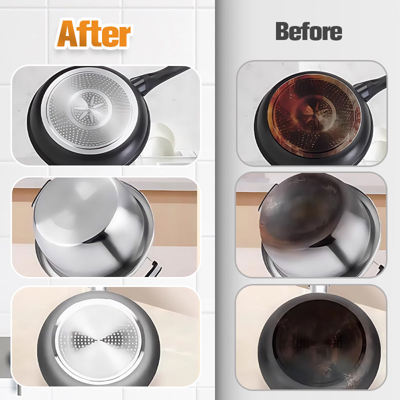 🔥 Paste remover for burnt cookware – deep cleaning for pots/pans without scratches, removes grease and charring in 5 minutes 🧽✨