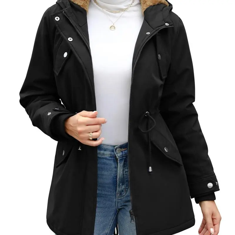 🌦️ Women’s Fleece Thicken Waterproof Rain Jacket