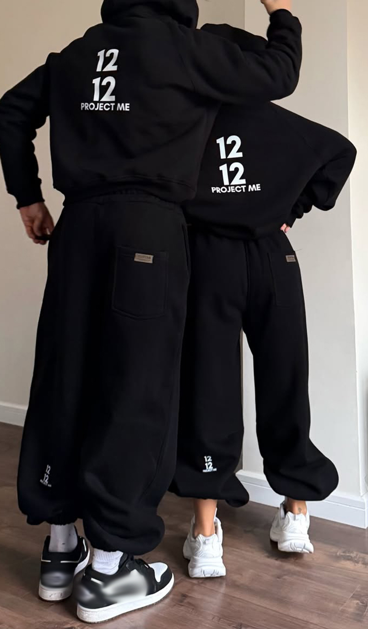 Womens Round Neck Hooded Digital Printed Casual Couple Outfit