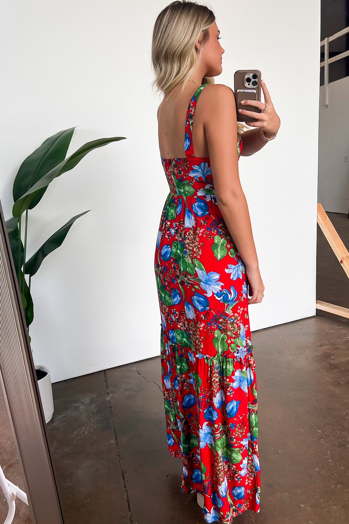 V-Neck Floral Maxi Dress