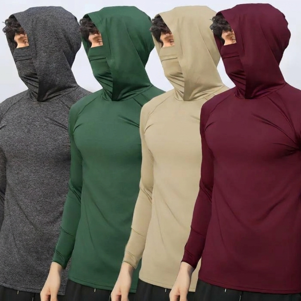 8-Piece Men's Casual Hoodie Set – Soft, Stylish & Versatile Pullover Hoodies (Blue, Black, Light Gray)