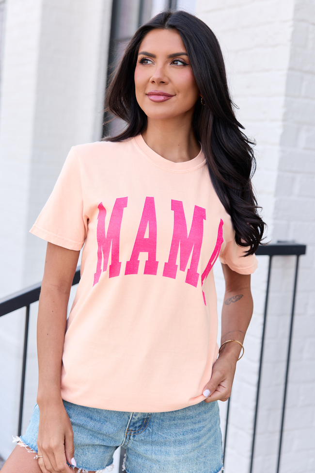 Mama Block Orange Graphic Tee