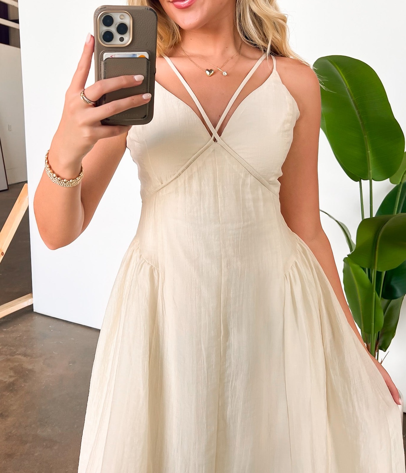 Questa Cutout Neckline Maxi Dress