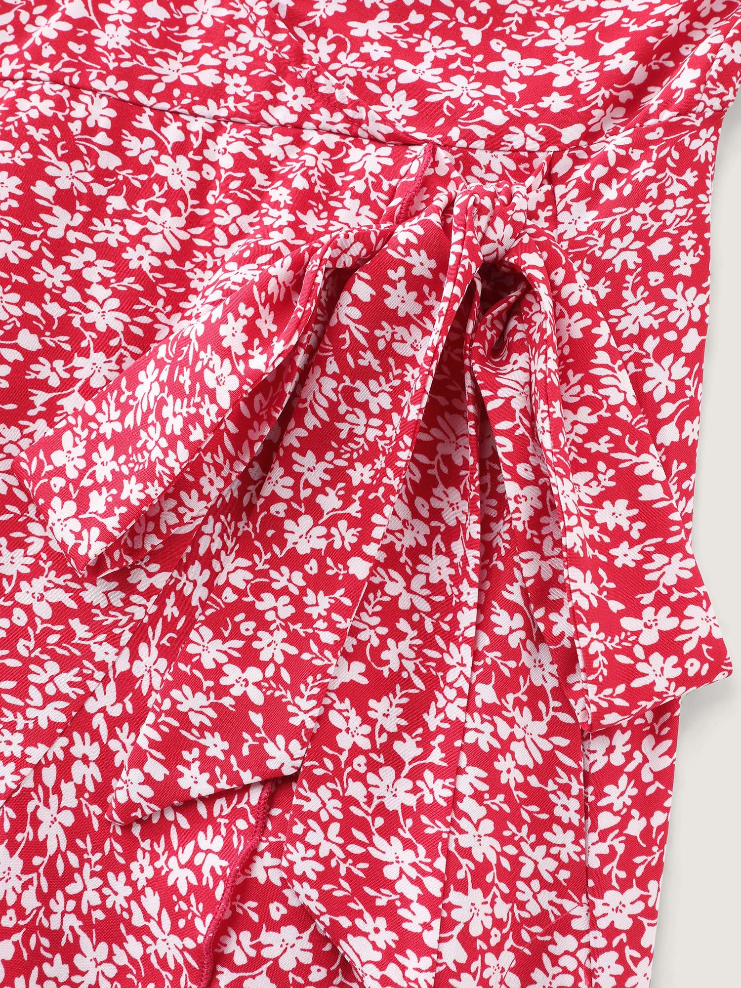 Ditsy Floral Print Flared Sleeve Maxi Dress