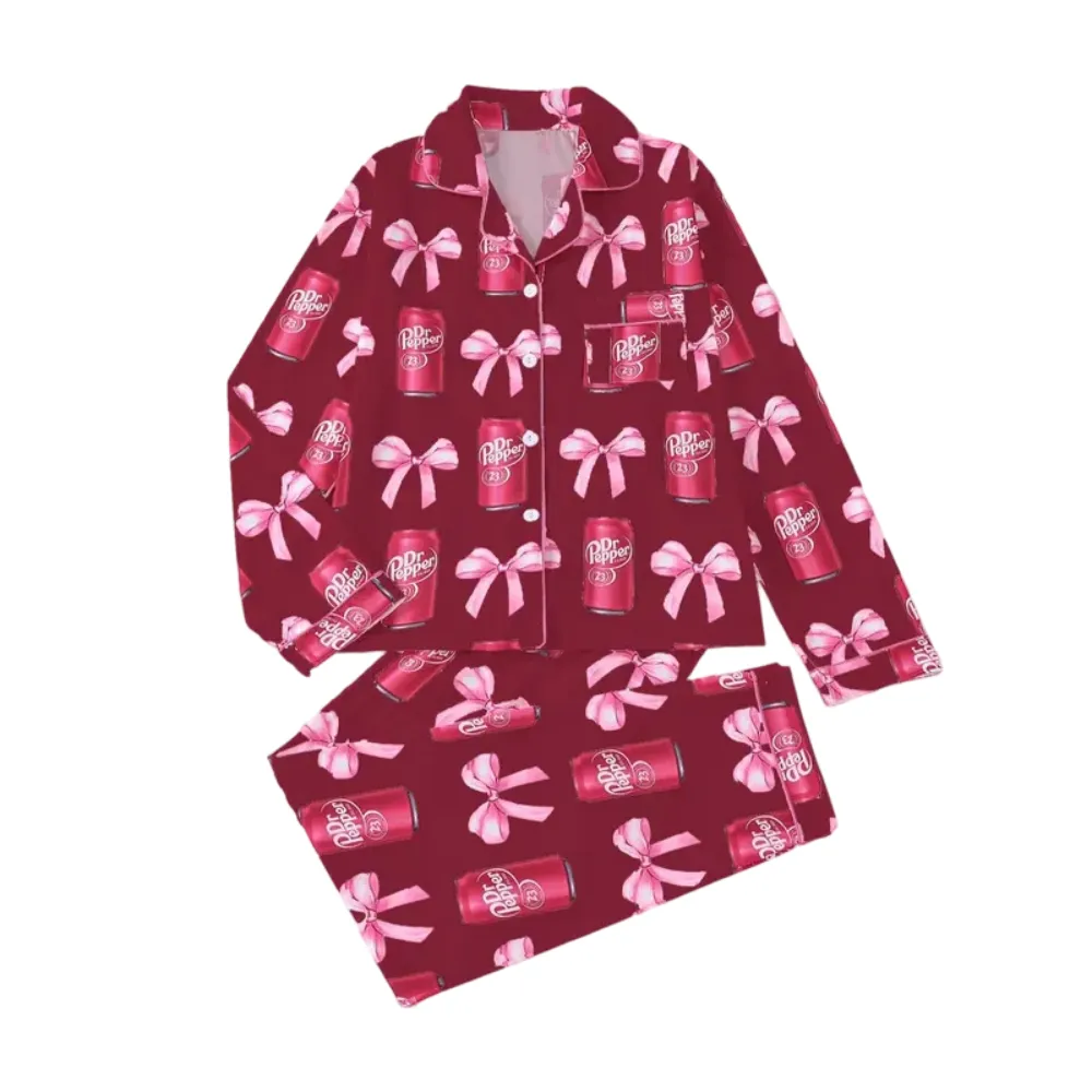 Women's Fall Winter Long Sleeve Sleepwear Set