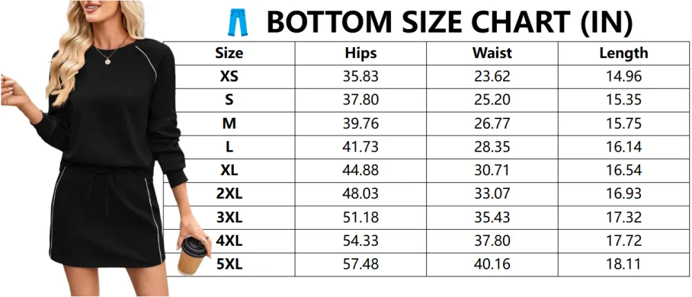 Autumn 2-Piece Short Dress Set Long Sleeve Top & Tennis Skirt