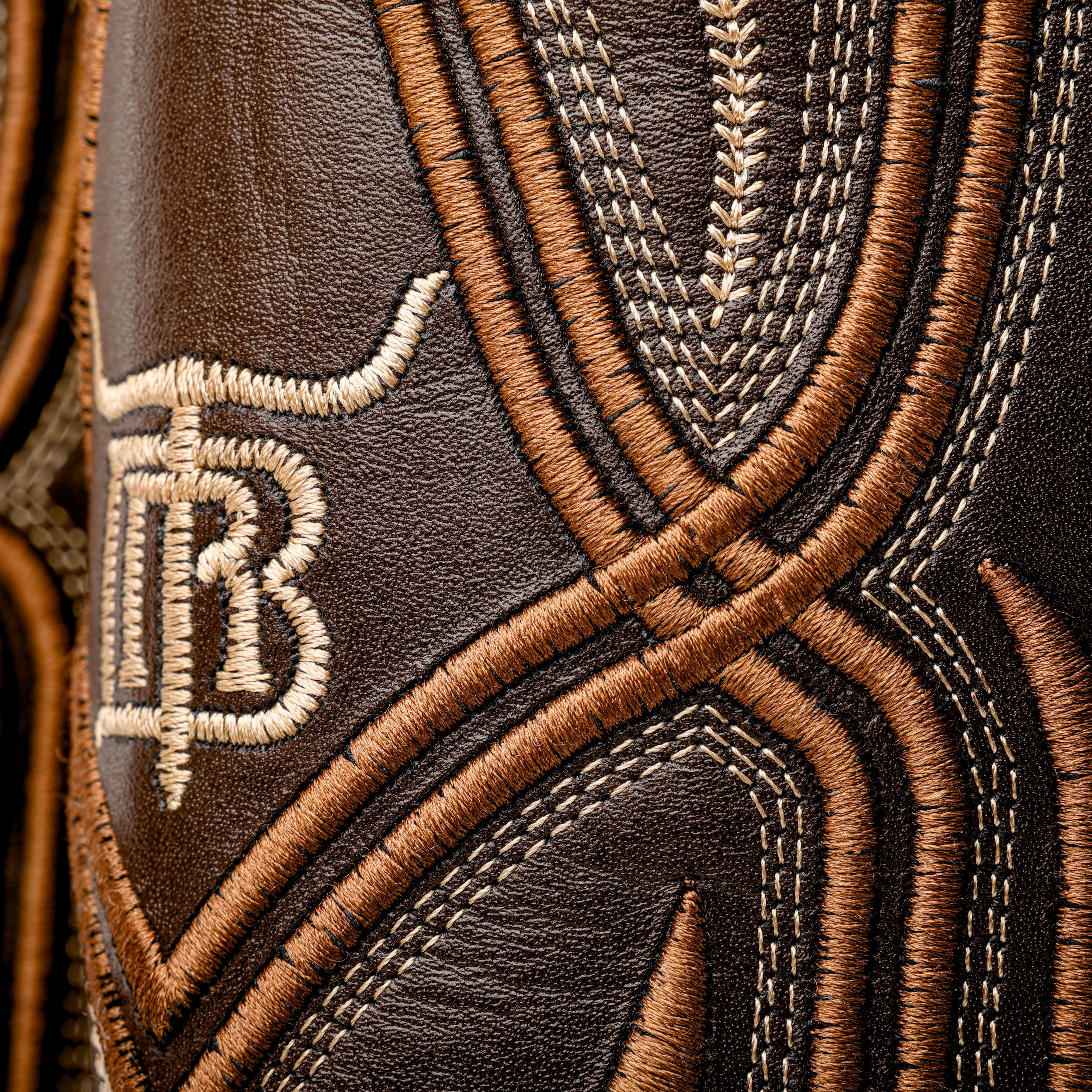 Honey Caiman Hornback Leather Boots - Square Toe