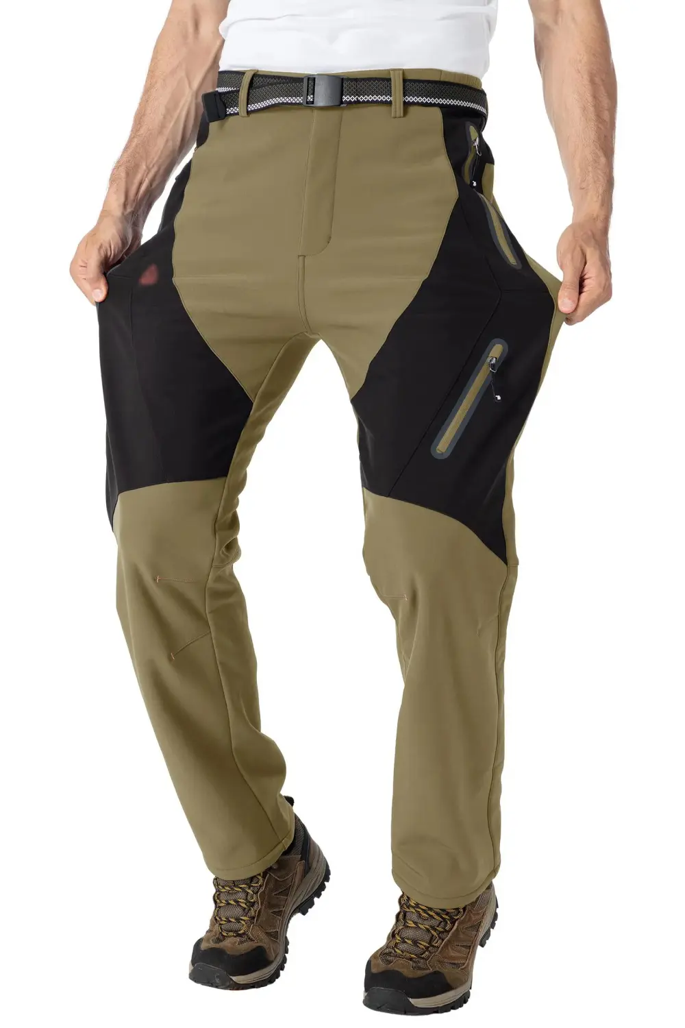 Men's 8-Pack Insulated Waterproof Pant Windproof Warm Fleece Lined Ski Trousers