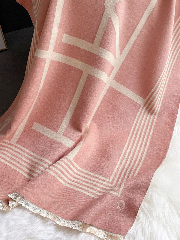 Vintage Keep Warm Striped Tasseled Shawl&Scarf