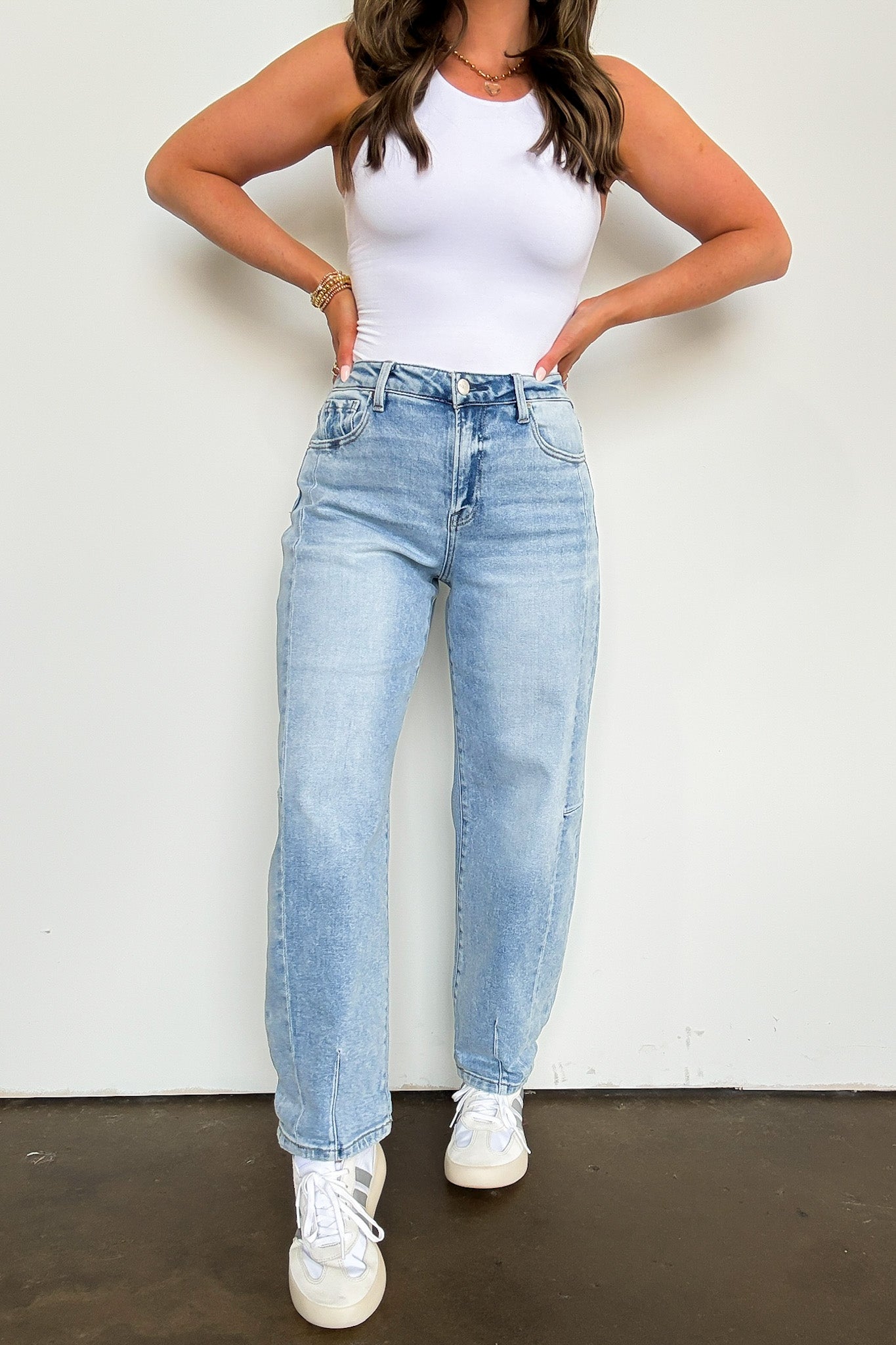 Barrel Leg Denim Jeans