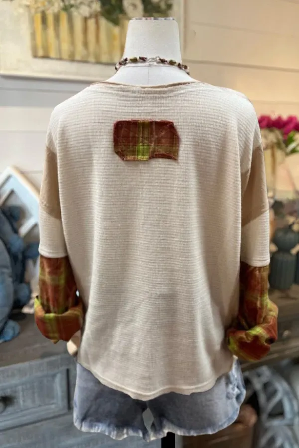 Peace Sign Colorblock Sweatshirt