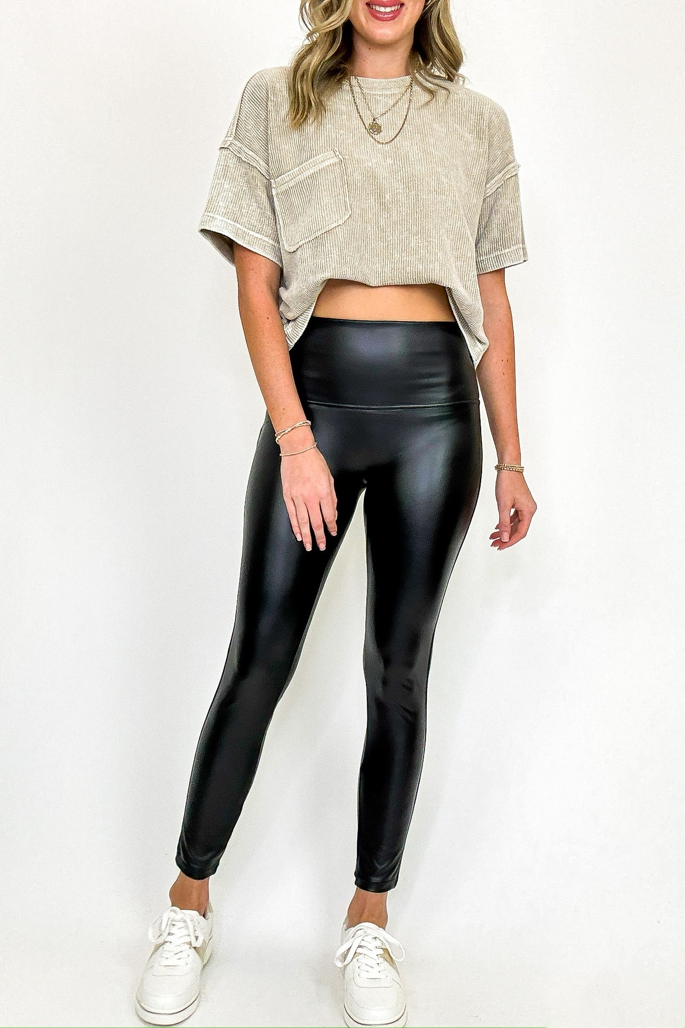 Runway Flex High Waist Faux Leather Leggings