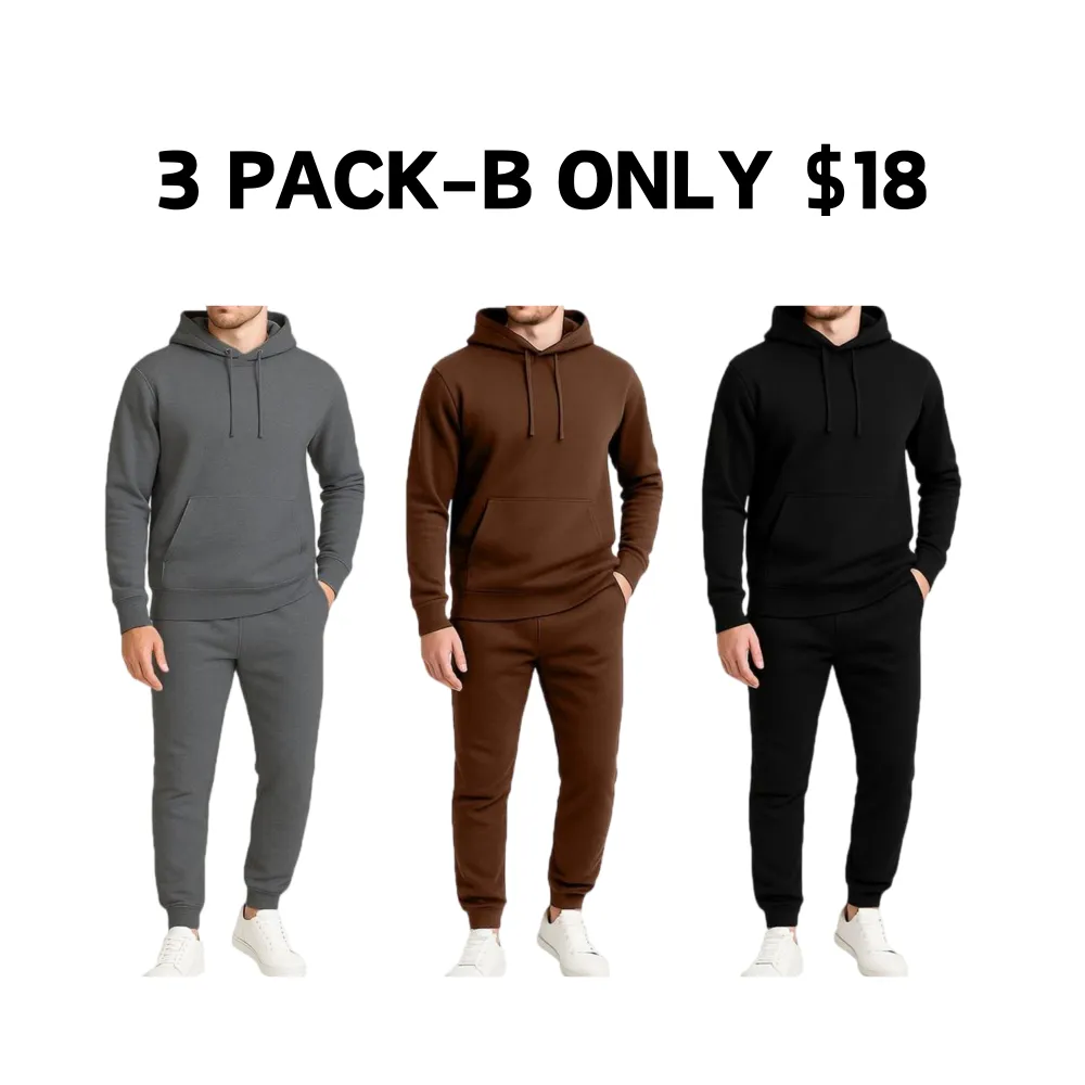 Men's Fleece-Lined Hoodie & Jogger Sets