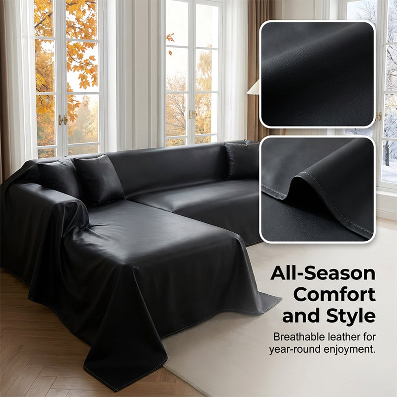 Faux Leather Non-Slip Sofa Cover