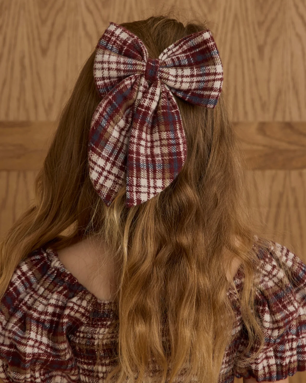Oversized Bow | Burgundy Plaid